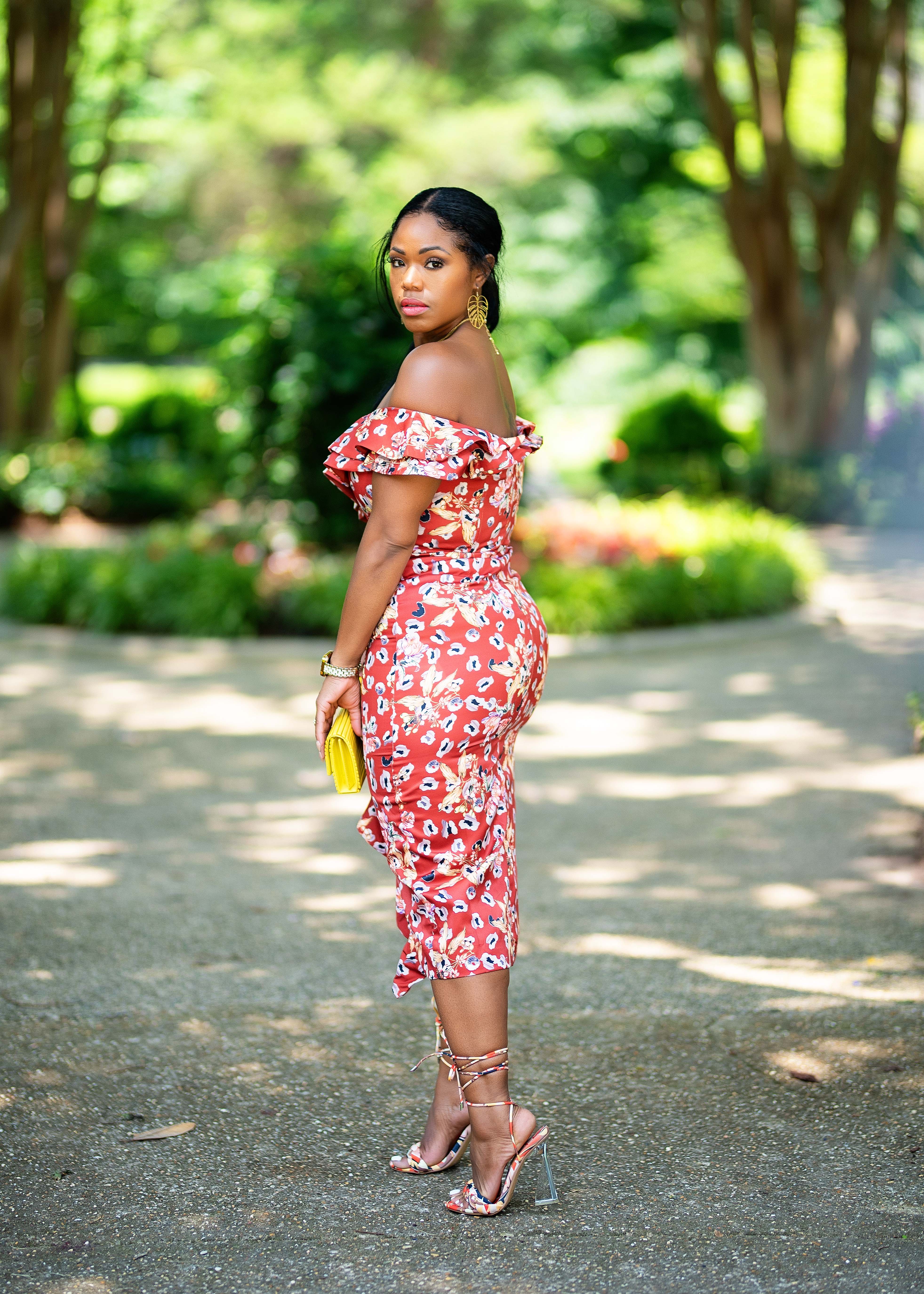 Mandy | Off Shoulder Dress {Deep Red} PLEASE READ DESCRIPTION