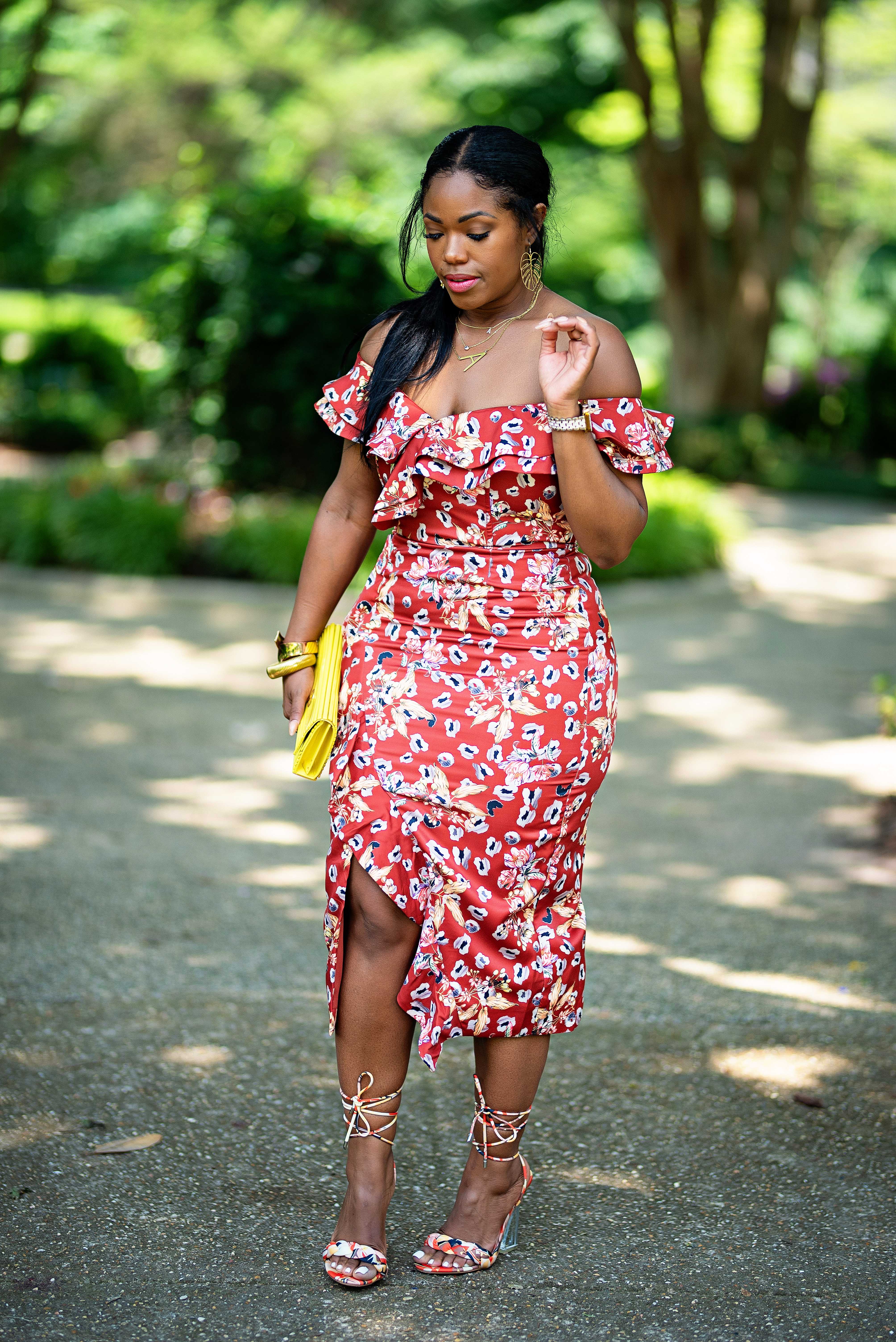 Mandy | Off Shoulder Dress {Deep Red} PLEASE READ DESCRIPTION