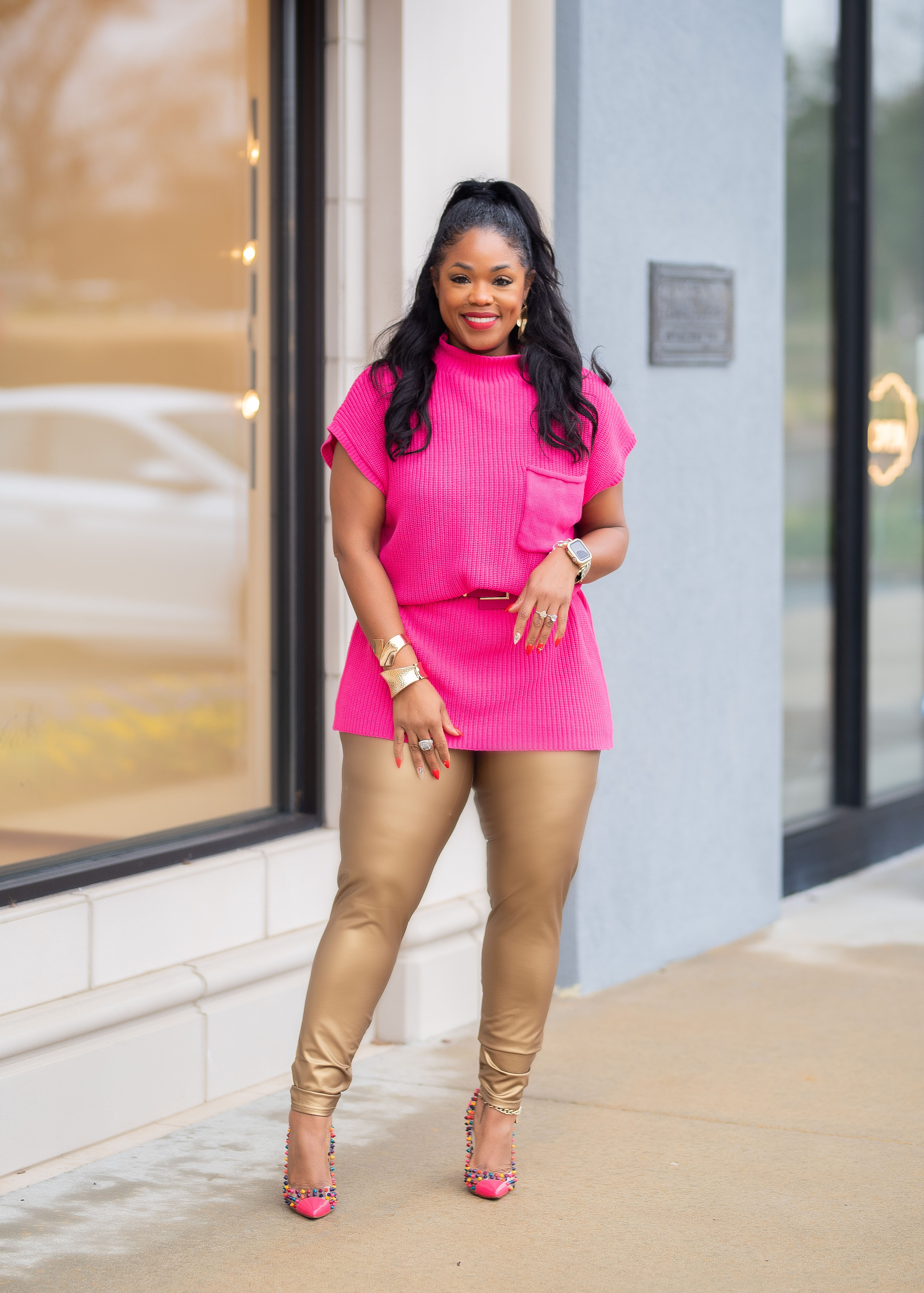 Sammie | Mock Neck Sweater Dress {Hot Pink} PLEASE READ DESCRIPTION