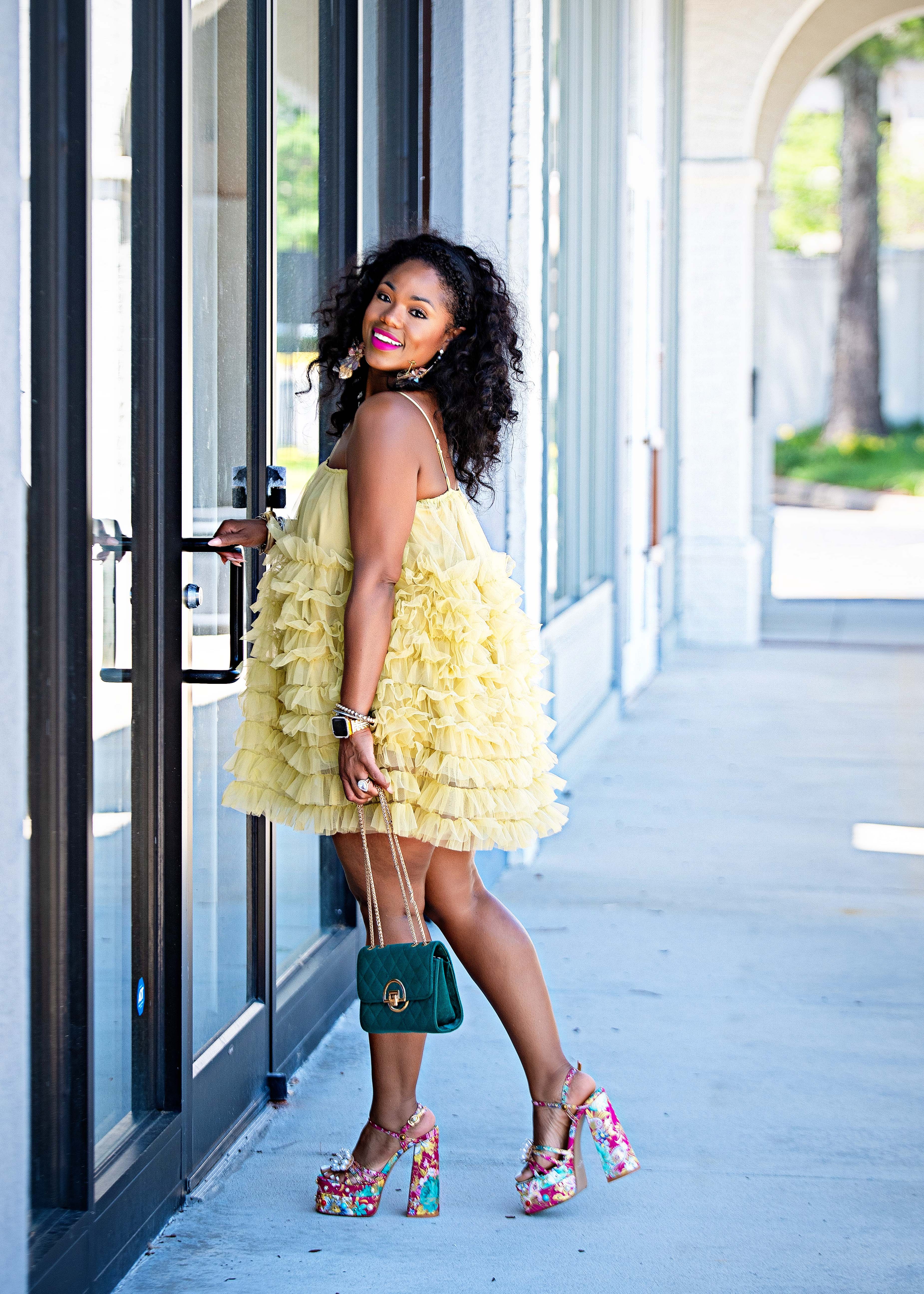 BiBi | Tulle Mini Dress {Lime} PLEASE READ DESCRIPTION