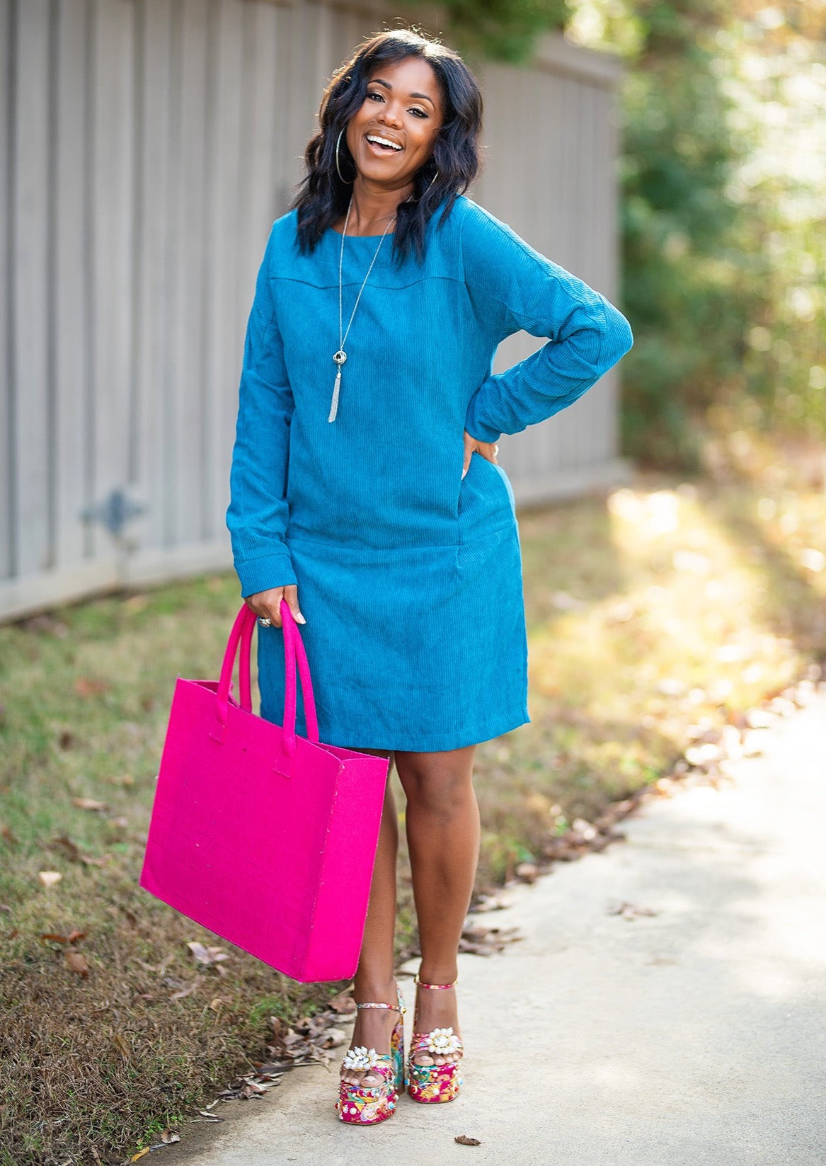 Cricket | Corduroy Dress {Teal}