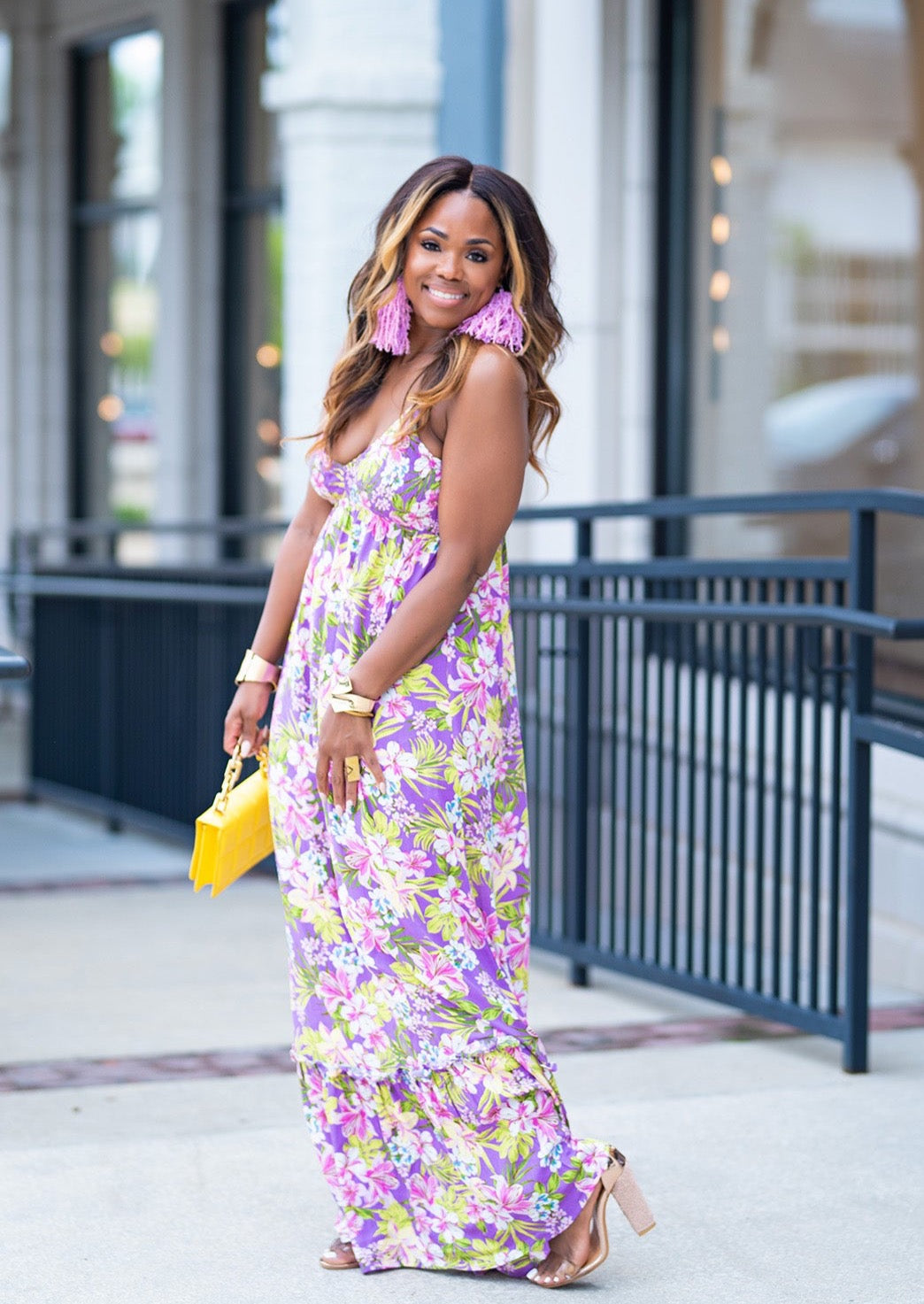 Dana | Floral Maxi Dress {Purple} PLEASE SEE DESCRIPTION