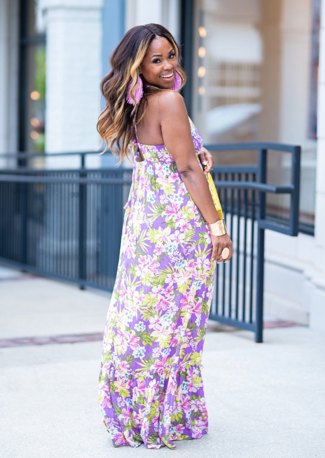 Dana | Floral Maxi Dress {Purple} PLEASE SEE DESCRIPTION