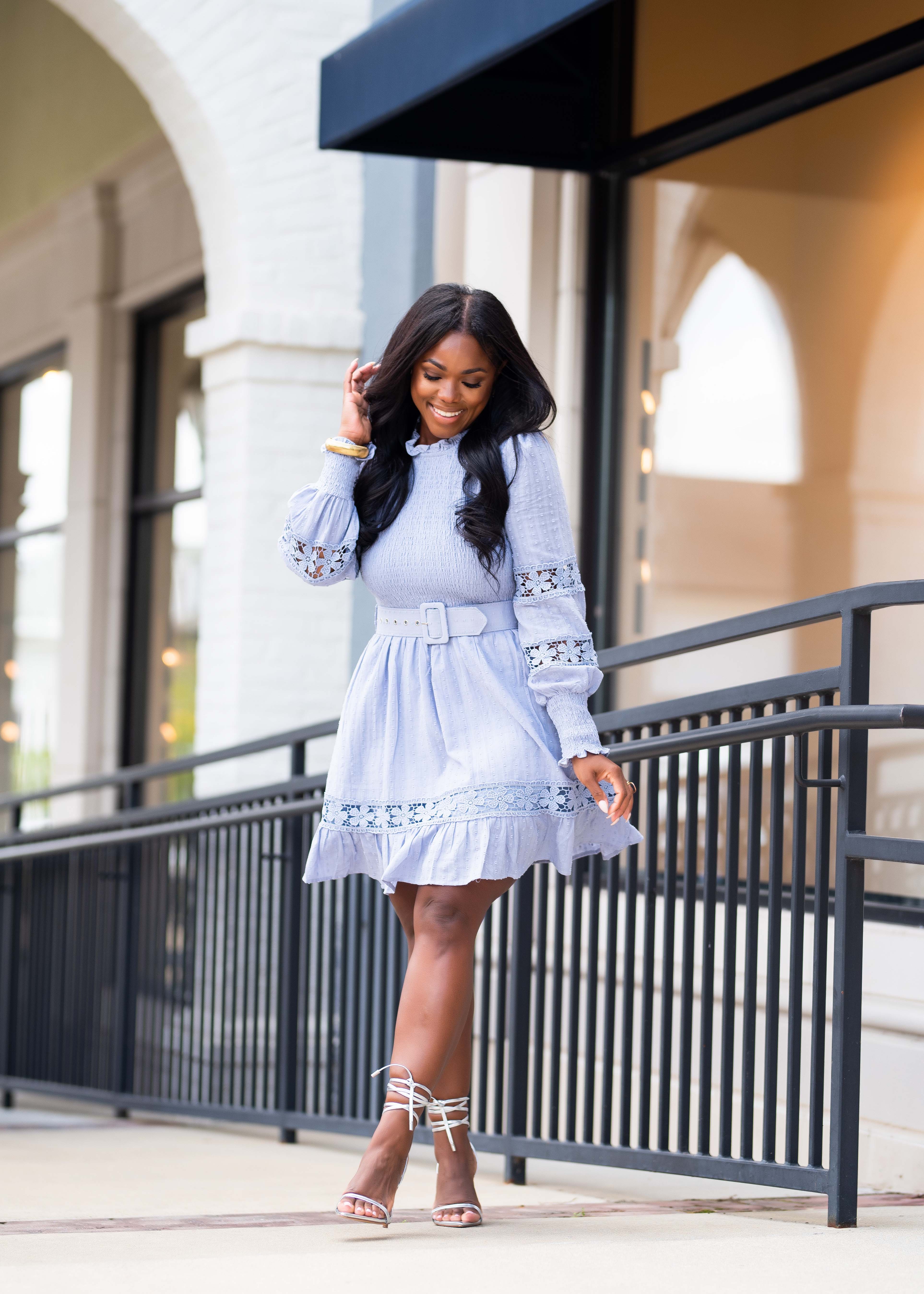 Meadow | Tiered Smock Dress {Ice Blue} PLEASE READ DESCRIPTION