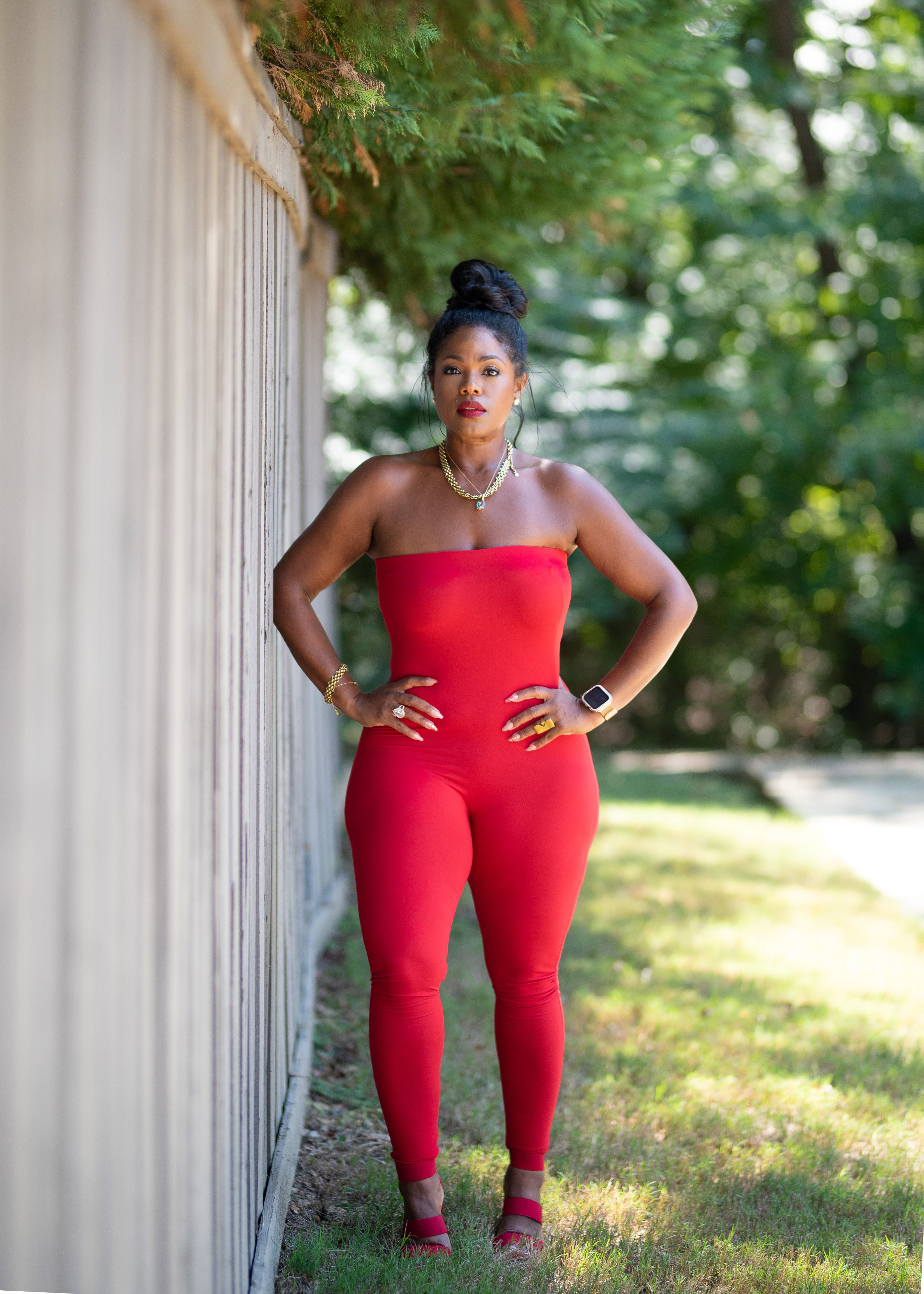 Babs | Basic Tube Jumpsuit {Red} PLEASE READ DESCRIPTION