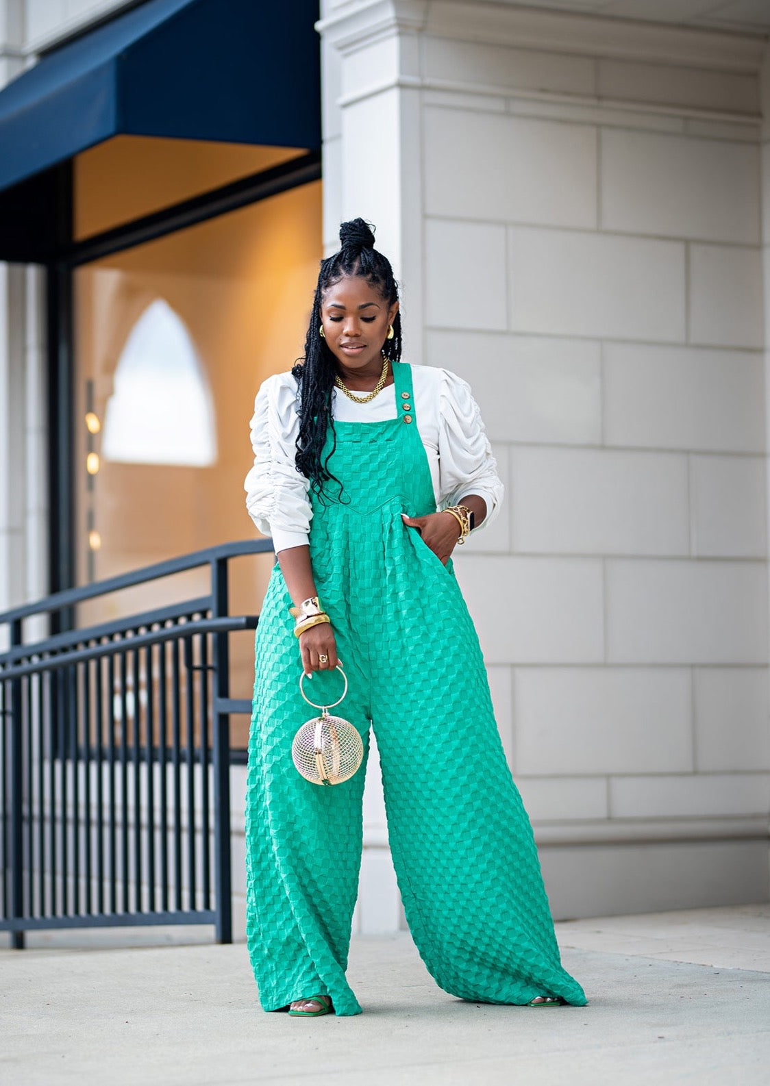 Lia | Wide Leg Overalls {Green} PLEASE READ DESCRIPTION