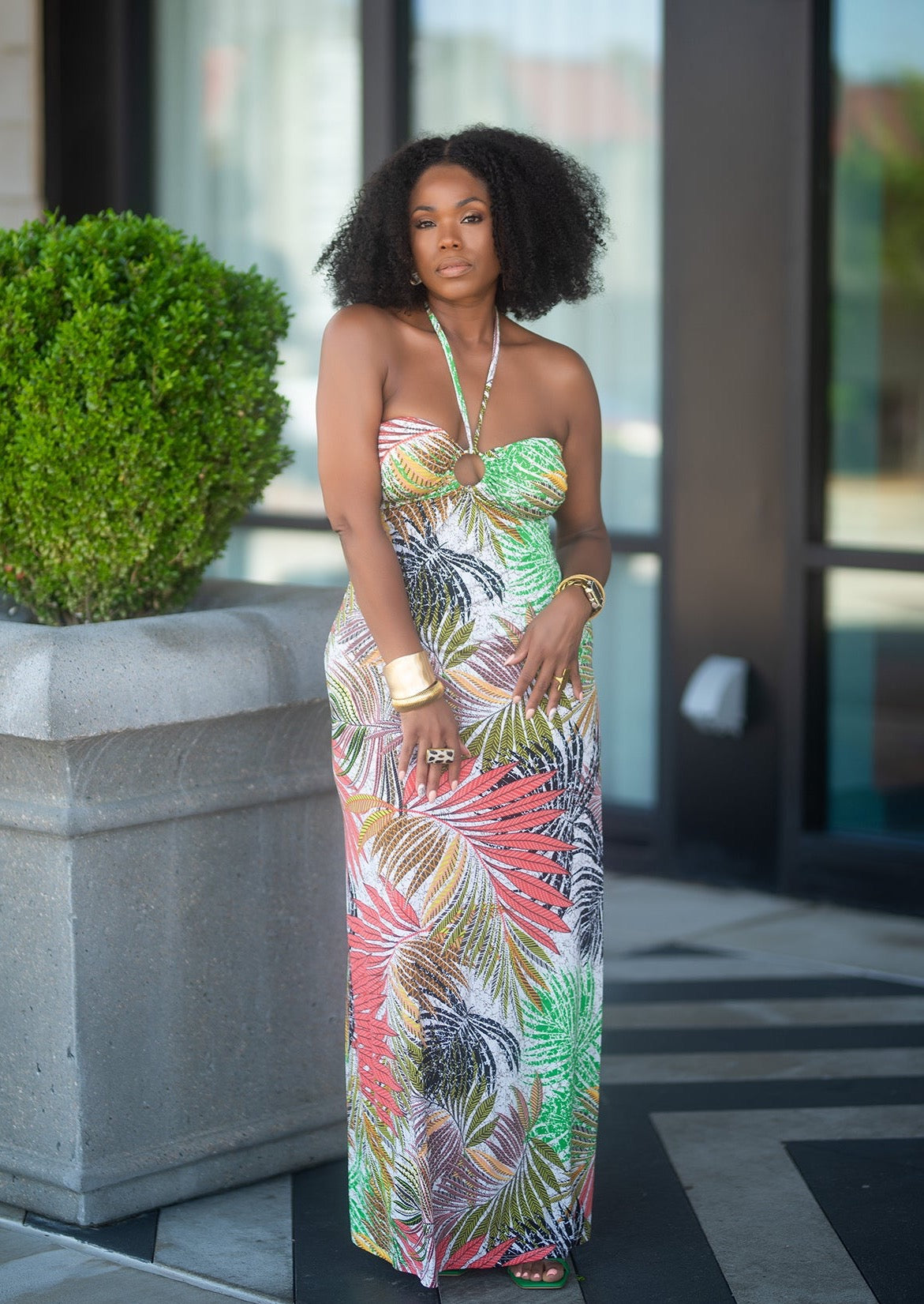 Naomi | Maxi Dress {Tropical Print} PLEASE READ DESCRIPTION